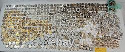 Massive Lot 770 Pieces Vintage Watches Pocket Watch Parts Many Brands 18 Pounds