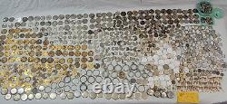 Massive Lot 770 Pieces Vintage Watches Pocket Watch Parts Many Brands 18 Pounds