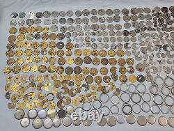 Massive Lot 770 Pieces Vintage Watches Pocket Watch Parts Many Brands 18 Pounds