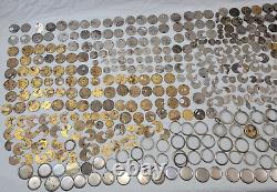 Massive Lot 770 Pieces Vintage Watches Pocket Watch Parts Many Brands 18 Pounds