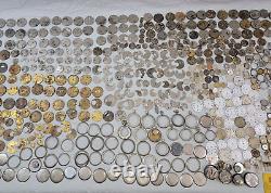 Massive Lot 770 Pieces Vintage Watches Pocket Watch Parts Many Brands 18 Pounds