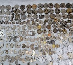 Massive Lot 770 Pieces Vintage Watches Pocket Watch Parts Many Brands 18 Pounds