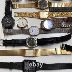 Men Vintage Quartz Lot of Watches for Parts & Repair Only
