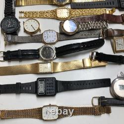 Men Vintage Quartz Lot of Watches for Parts & Repair Only