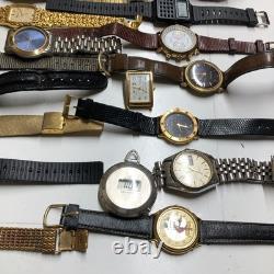 Men Vintage Quartz Lot of Watches for Parts & Repair Only
