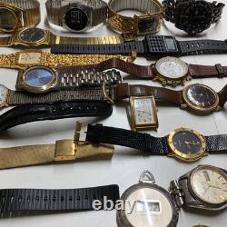 Men Vintage Quartz Lot of Watches for Parts & Repair Only