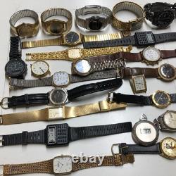 Men Vintage Quartz Lot of Watches for Parts & Repair Only
