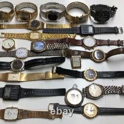 Men Vintage Quartz Lot of Watches for Parts & Repair Only