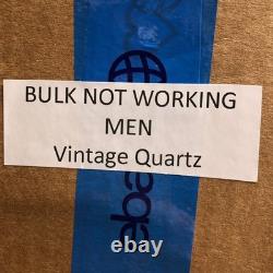 Men Vintage Quartz Lot of Watches for Parts & Repair Only