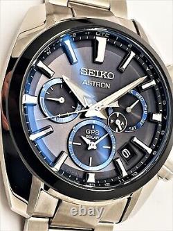 Men's Seiko Astron Not Working 5x53-0aj0 Solar Gps Dual Time Watch Ssh053