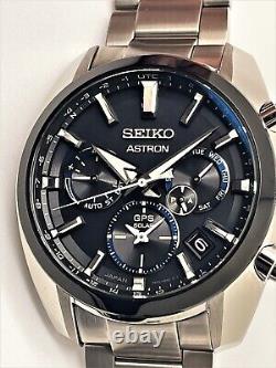 Men's Seiko Astron Not Working 5x53-0aj0 Solar Gps Dual Time Watch Ssh053