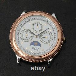 Men's Shl002 Non Working Sample Vintage Moon Phase Watch 5y88 6009