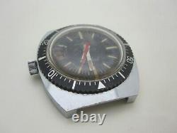 Men's Vintage Zuma Stainless Divers Watch For Parts Repair Does Not Run Parts