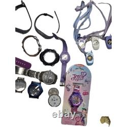 Mix Lot Watches Men Women's Kids Parts Repair As Is Leonardo Polo Assn Bands