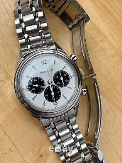 Movado 95M M95 Vintage Panda Chronograph Watch For Parts As-Is
