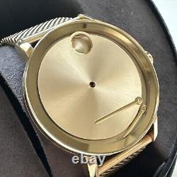 Movado BOLD Evolution 34mm Gold Plated Case Gold Plated FOR PARTS OR REPAIR