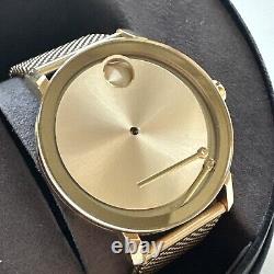 Movado BOLD Evolution 34mm Gold Plated Case Gold Plated FOR PARTS OR REPAIR