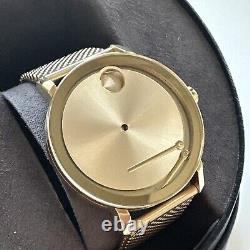 Movado BOLD Evolution 34mm Gold Plated Case Gold Plated FOR PARTS OR REPAIR