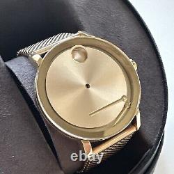 Movado BOLD Evolution 34mm Gold Plated Case Gold Plated FOR PARTS OR REPAIR