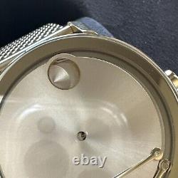 Movado BOLD Evolution 34mm Gold Plated Case Gold Plated FOR PARTS OR REPAIR