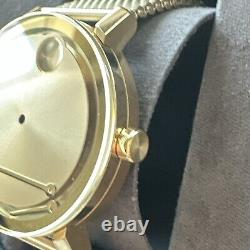 Movado BOLD Evolution 34mm Gold Plated Case Gold Plated FOR PARTS OR REPAIR