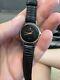 Movado Watch With 12 R Black Face & Black Leather Band Not Working