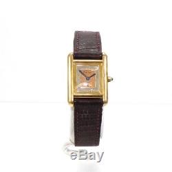 Must De Cartier Sterling Silver Women's Watch Non Running -Parts Repair- QXF30