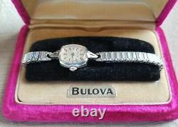 N2 LADY BULOVA Fifth Avenue NY 10K Rolled Gold Plated Swiss Watch, not working