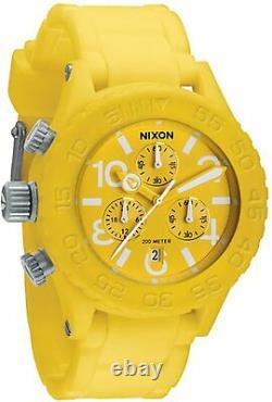 NEW $375 Nixon Men's Watch The Rubber 42-20 Chrono Yellow A309-250 DAMAGED BOX