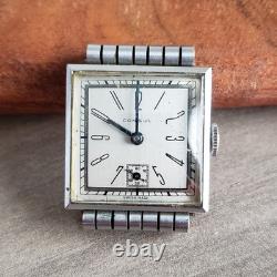NICE 1940s Consul Art Deco Fancy Case Men's Vintage Watch For Parts/Repair