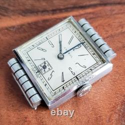 NICE 1940s Consul Art Deco Fancy Case Men's Vintage Watch For Parts/Repair