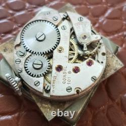 NICE 1940s Consul Art Deco Fancy Case Men's Vintage Watch For Parts/Repair