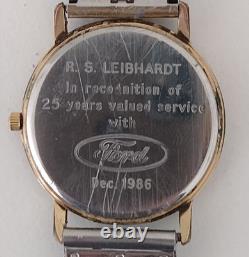 NOT WORKING FOR PARTS Vintage Omega Seamaster Watch Ford 25 Years Service RARE