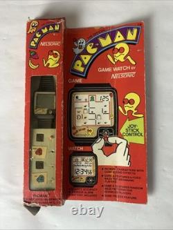 Nelsonic Pac Man 1980 Game Watch Joystick Version for Parts or Repair Original