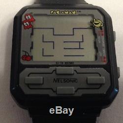 Nelsonic Pac-Man Watch Game Vintage 1982 for Repair or Not Working MC Berger