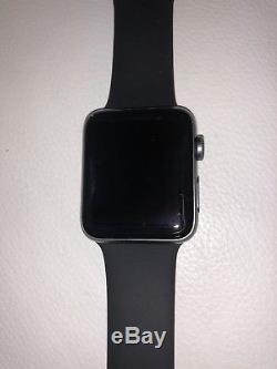 New Open Apple Watch Series 2 42mm Aluminum Gray Black MP062LL/A ID LOCKED