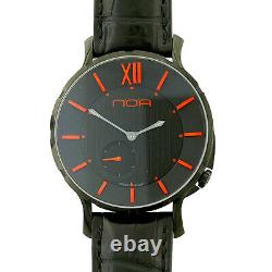Noa 16.60 Slim Black + Red Dial Black Stainless Steel Watch For Parts Or Repairs