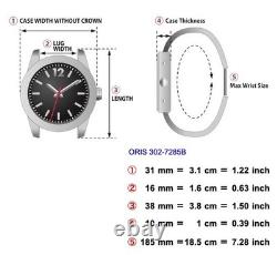 Not Working! Need Repair ORIS Pointer Date 302-7285B Manual Winding 31mm Men's