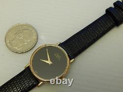 Not Working Piaget Solid 18k Yellow Gold Onyx Black Ronde 27mm Ladies Watch