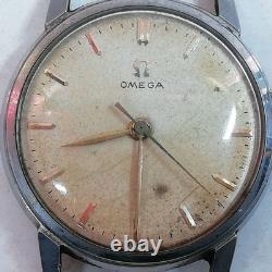 OMEGA 1960s 30mm Caliber Bullet Indices Aged Dial Manual Winding 2826.1 Broken