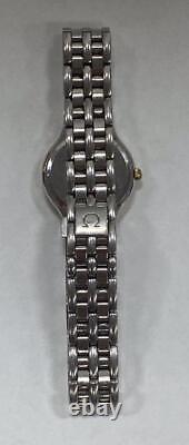 OMEGA DEVILLE 18K STAINLESS STEEL 23mm QUARTZ WATCH- NOT WORKING FOR PARTS ONLY