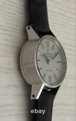 OMEGA De Ville Ladies Watch Automatic Not Working 1.8cm Case Leather Strap Junk