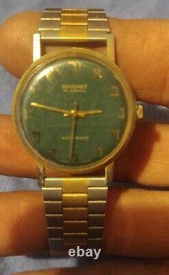 ORIGINAL VINTAGE BRICHOT 17J MANS WATCH HEBREW NUMERALS Israel gift for parts