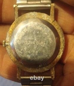 ORIGINAL VINTAGE BRICHOT 17J MANS WATCH HEBREW NUMERALS Israel gift for parts