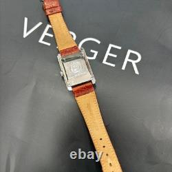 ORIS Rectangular Hand-Winding Manual Date Wristwatch Broken Crystal Authentic