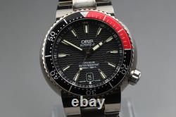 ORIS TT1 7562P Diver Date Automatic Titanium Black Dial Mens Watch Box Damaged