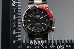 ORIS TT1 7562P Diver Date Automatic Titanium Black Dial Mens Watch Box Damaged