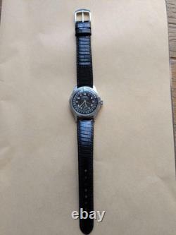 ORIS Vintage Watch Black Dial Running Condition No Strap For Parts Or Restore