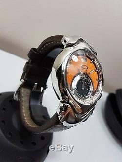 Oakley judge watch copper face not working for parts leather gmt jury