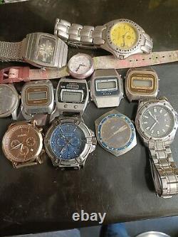Omax Jemis Hmt And Other 12 Peic Watches Not Working MIX Lot Spare Parts Purpose